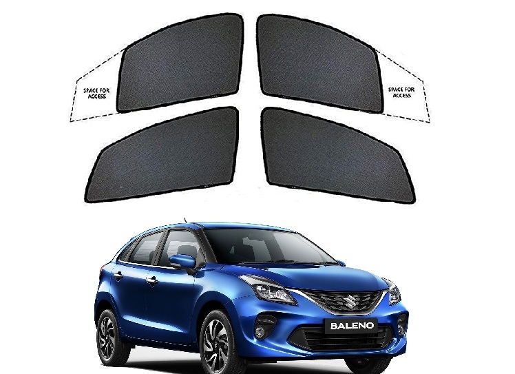 Premium  Fix type SunShade Curtain For Baleno  - Black